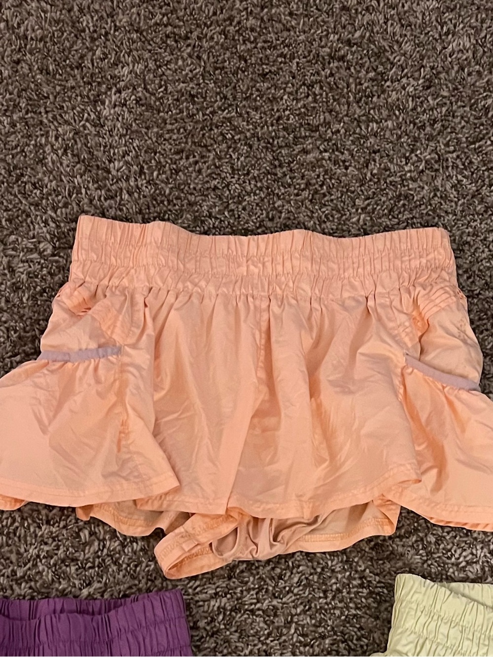 Free People Peach Ruffle Skort